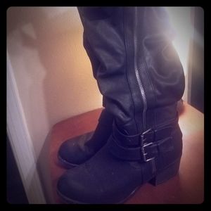 GUC JustFab Meliza Black Slouchy Boots  11